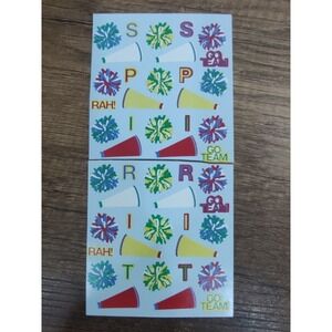 Stickopotamus Binder Stickers Cheerleading Go Team Pom-poms S268